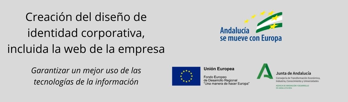Creación del diseño de identidad corporativa, incluida la web de la empresa Incentivo de la Agencia de Innovación y Desarrollo de Andalucía IDEA